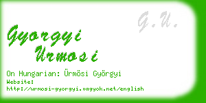 gyorgyi urmosi business card