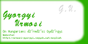 gyorgyi urmosi business card